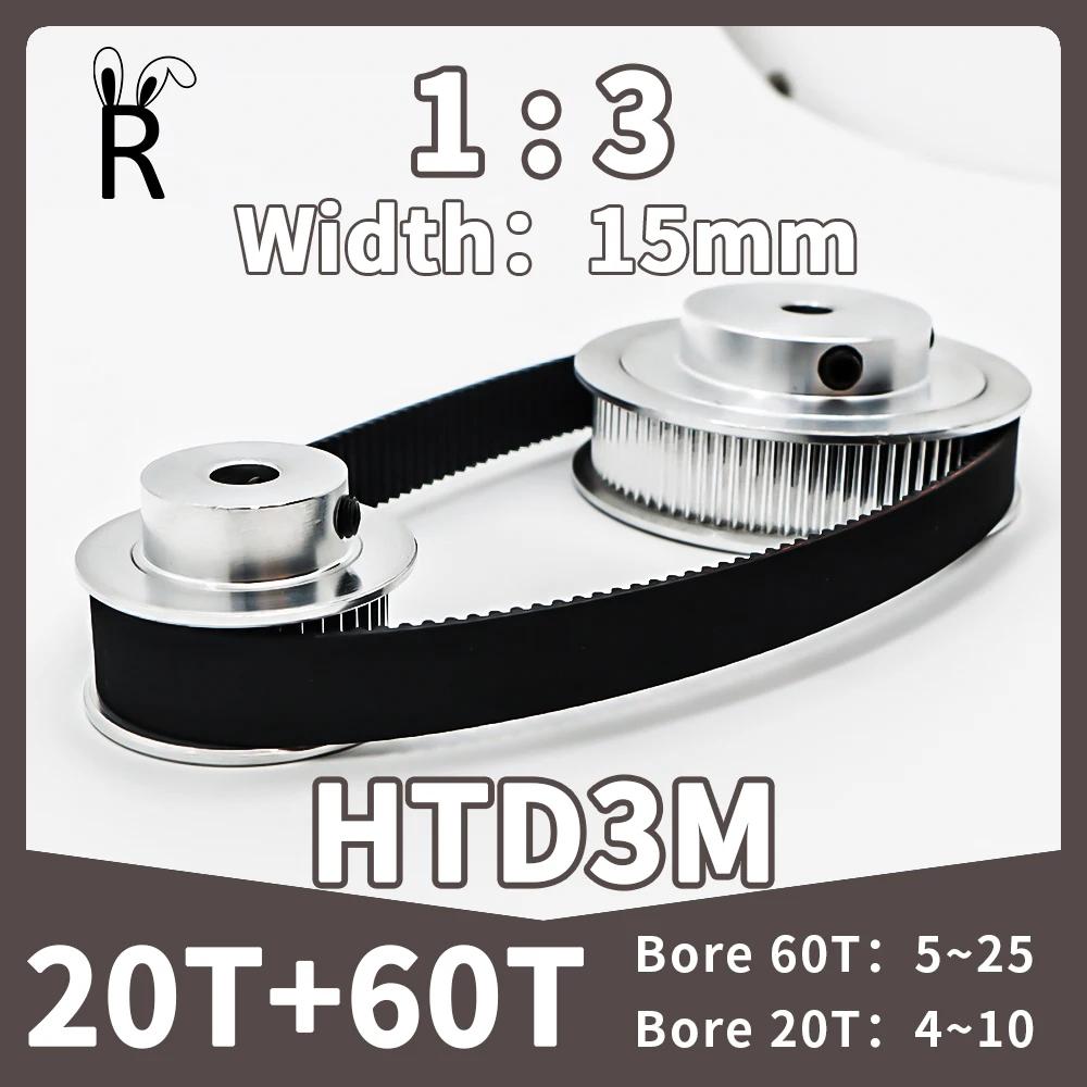 HTD Ÿ̹ Ʈ  Ʈ, Ʈ  15mm  1:3, 20    Ʈ, 3M 60  Ÿ̹  ŰƮ, 20T 60T